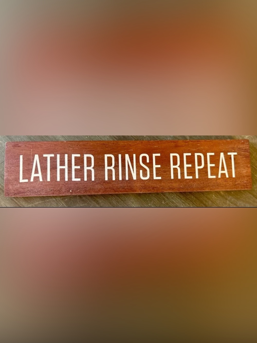 *NEW* Hearth & Hand wooden “lather, rinse, repeat” bathroom wall art sign